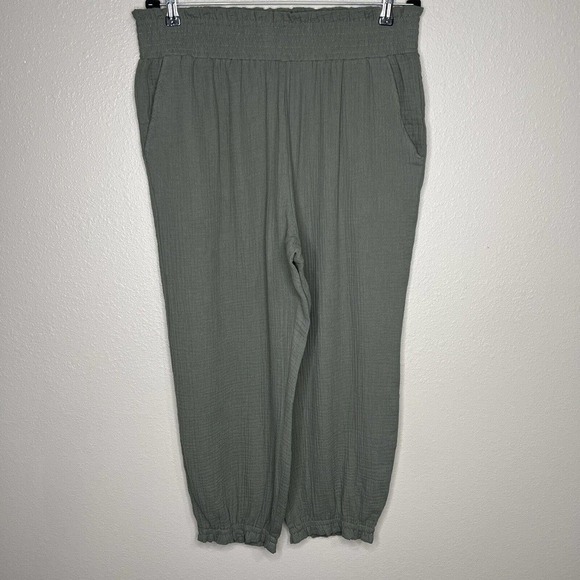 Grace Karin Olive Green High Rise Tapered Stretch Pull On Pants Plus Sz 2XL - Picture 11 of 11